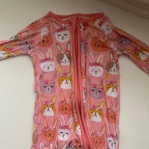 0-3m Little Sleepies brand bunny zip sleeper